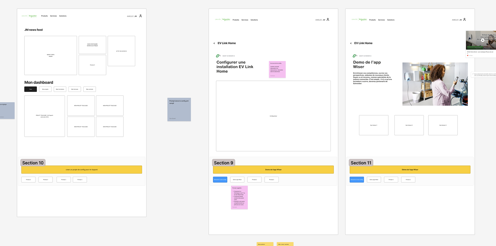 Lo-fi wireframes